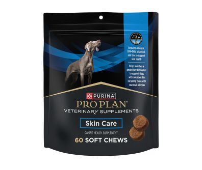Purina Pro Plan Veterinary Supplements skin care soft chews 60 count.