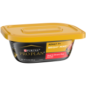 Purina Pro Plan Veterinary Diets Bright Mind Adult 7+ Beef & Brown Rice Formula wet senior dog food.